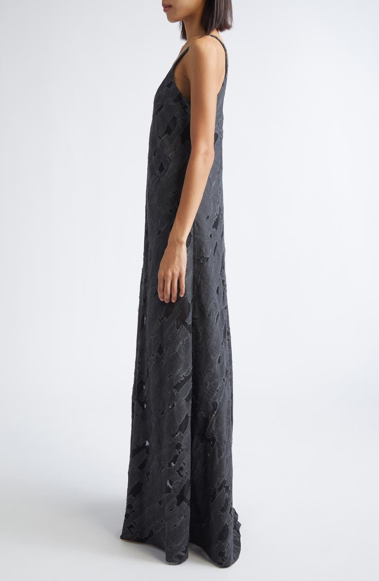 GRACE LING Torn Burnout Bias Cut Dress, Alternate, color, Torn Grey