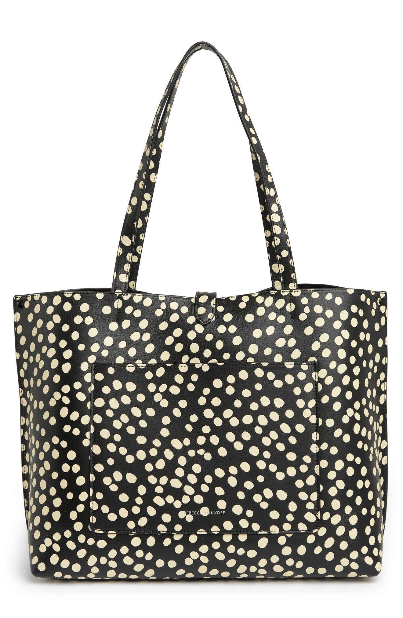 Megan Leather Tote, Alternate, color, POLKA DOT