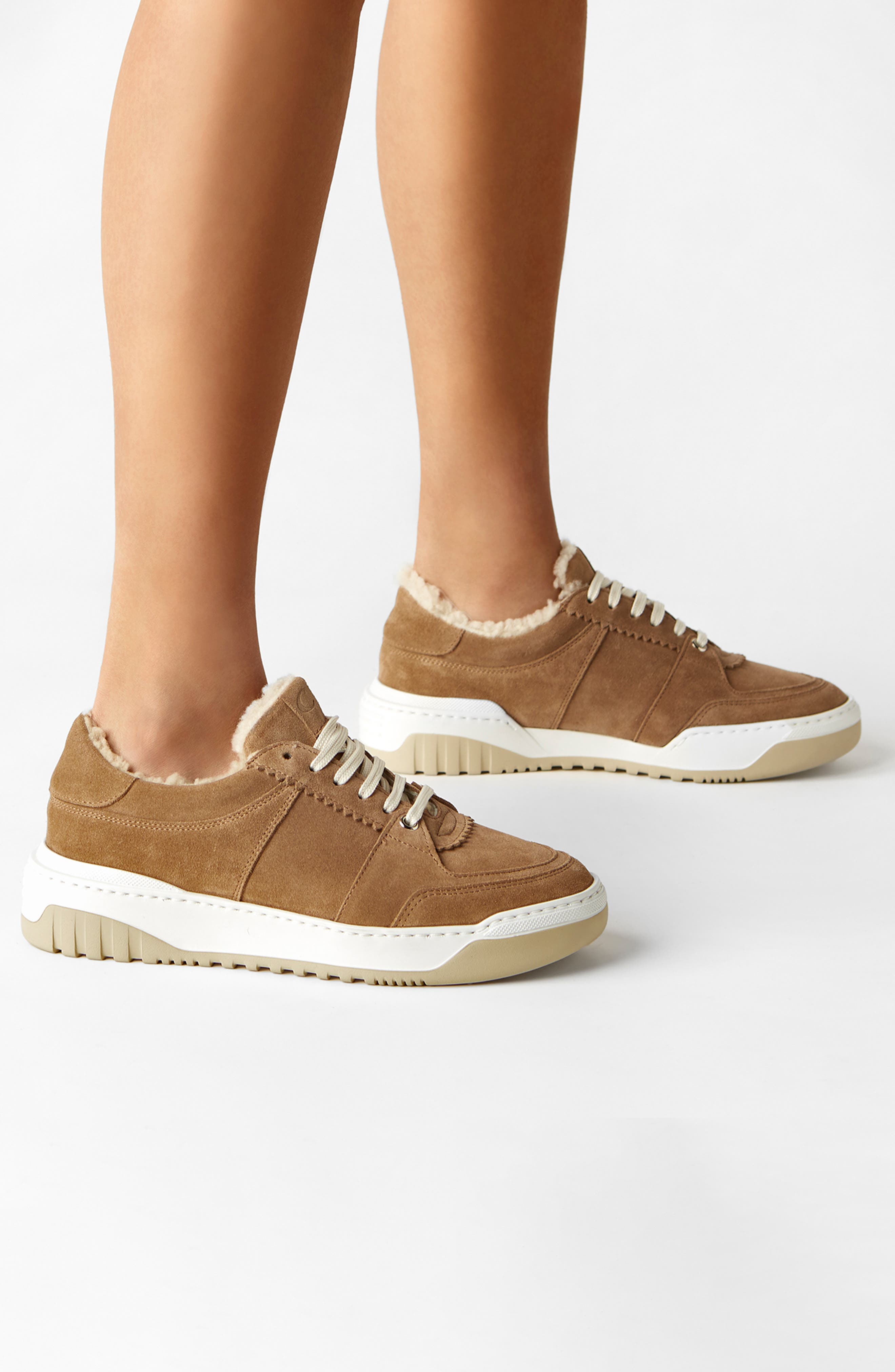 La Canadienne Klare Water Resistant Genuine Shearling Lined Sneaker, Alternate, color, 