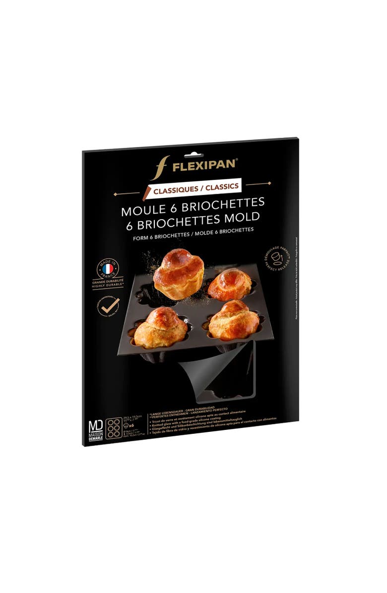 Silpat Flexipan 6 Briochettes Mold, Alternate, color, Black