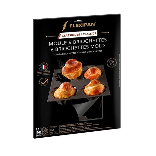 Silpat Flexipan 6 Briochettes Mold In Black