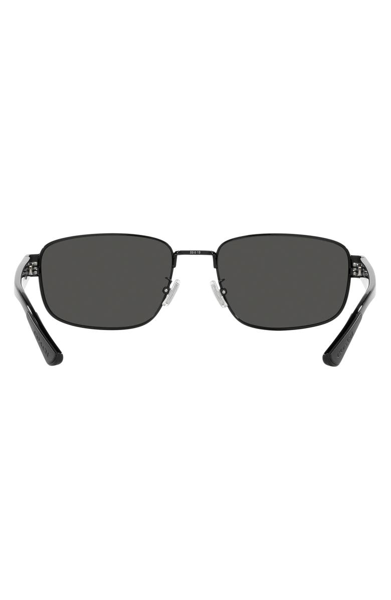 COACH 55mm Rectangular Sunglasses, Alternate, color,