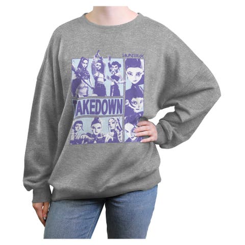 Junior's KPop Demon Hunters Takedown Huntrix Superstars  Sweatshirt
