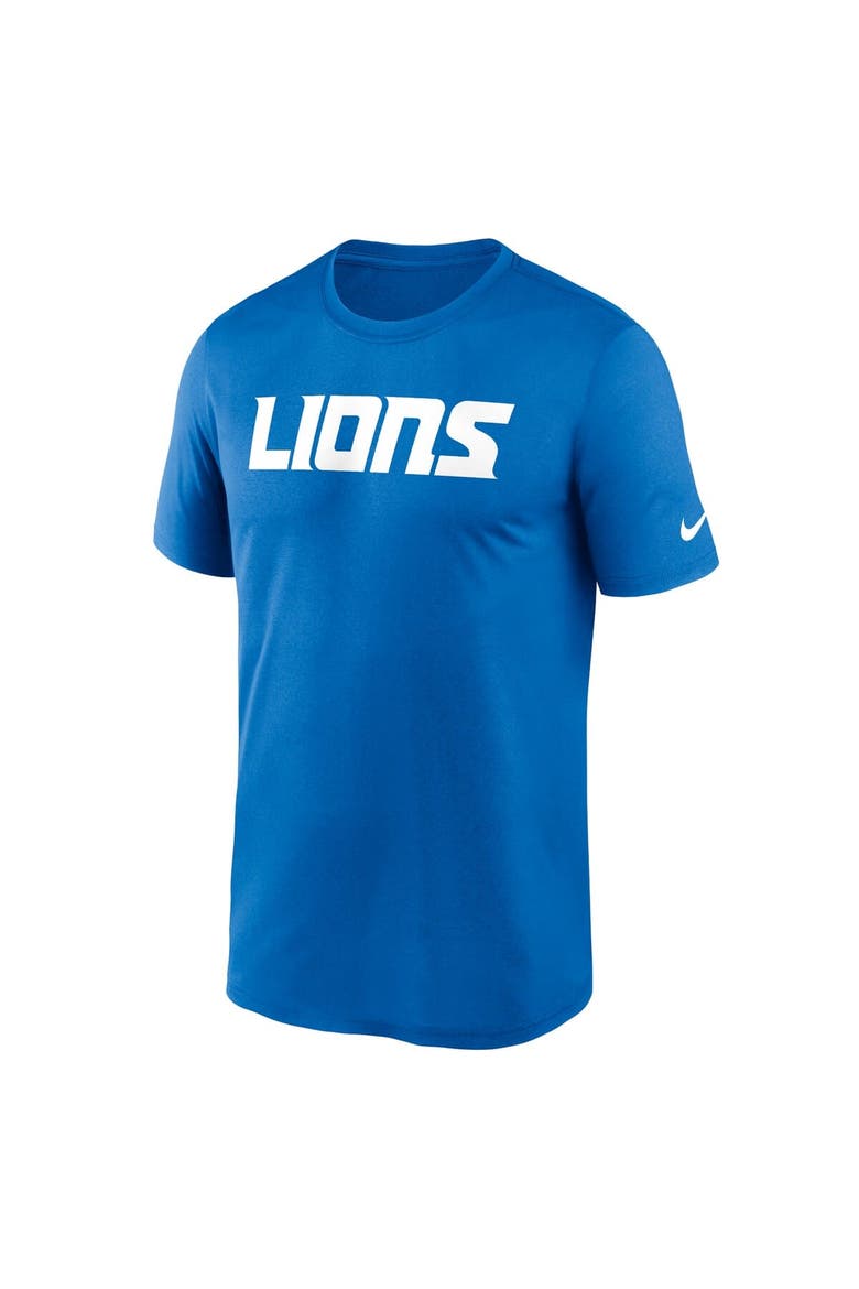 Men's Nike Blue Detroit Lions Primetime Legend Wordmark Performance T-Shirt, Alternate, color, Blue