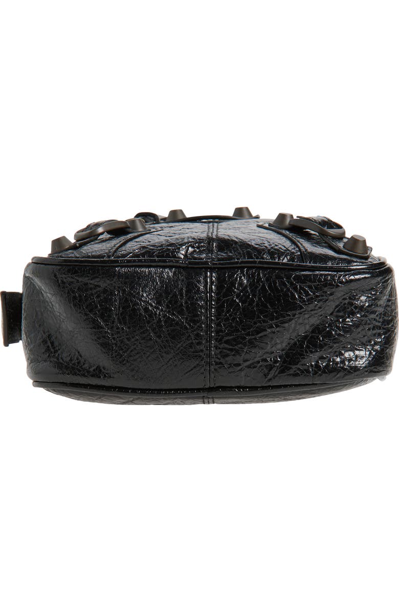 Balenciaga Le City Vertical Arena Leather Crossbody Bag, Alternate, color, 1000 Black