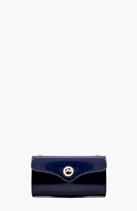 All In Patent Leather Clutch Shoulder Bag 491