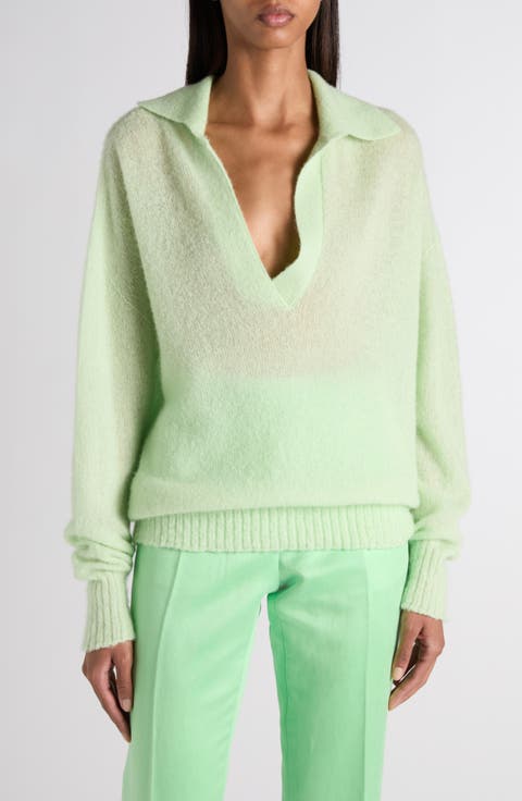 Johnny Collar Cashmere & Silk Blend Sweater