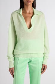 TOM FORD Johnny Collar Cashmere & Silk Blend Sweater