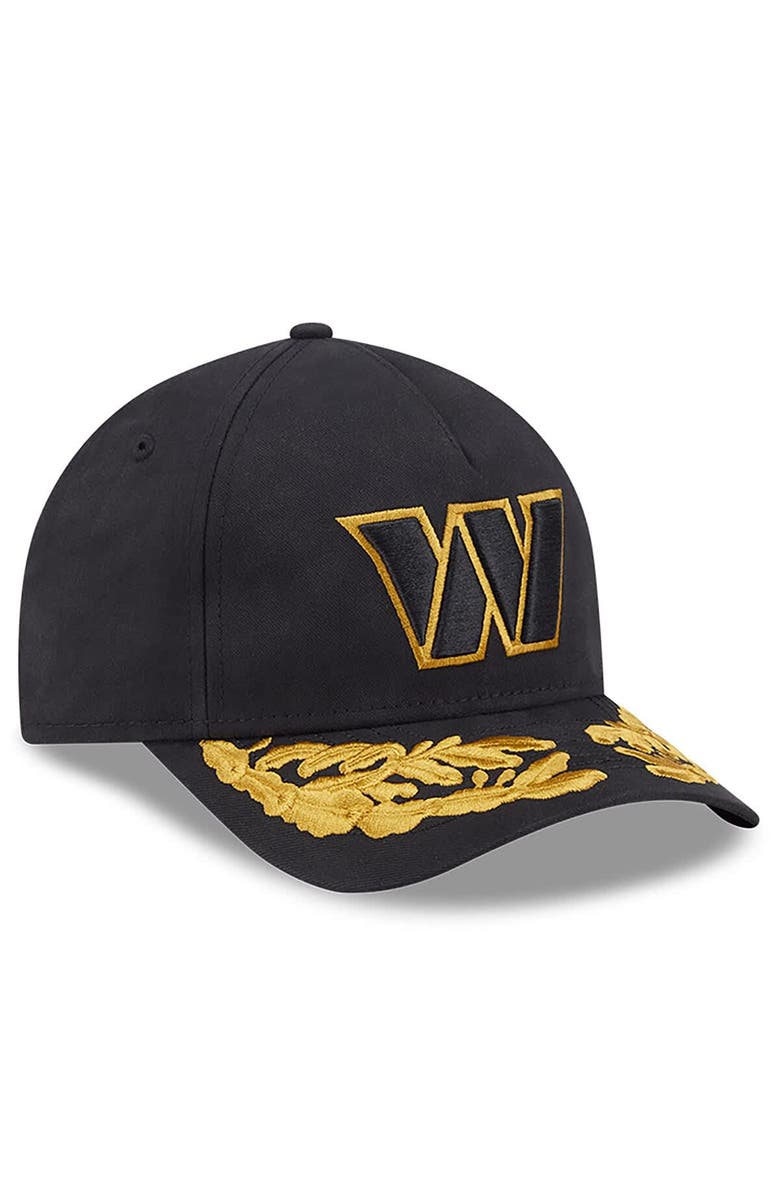 New Era x Alpha Industries Men
s New Era x Alpha Industries  Black Washington Commanders A-Frame 9FORTY Adjustable Hat, Alternate, color, Black