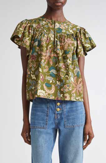 Ulla Johnson Perline Flutter Sleeve Top