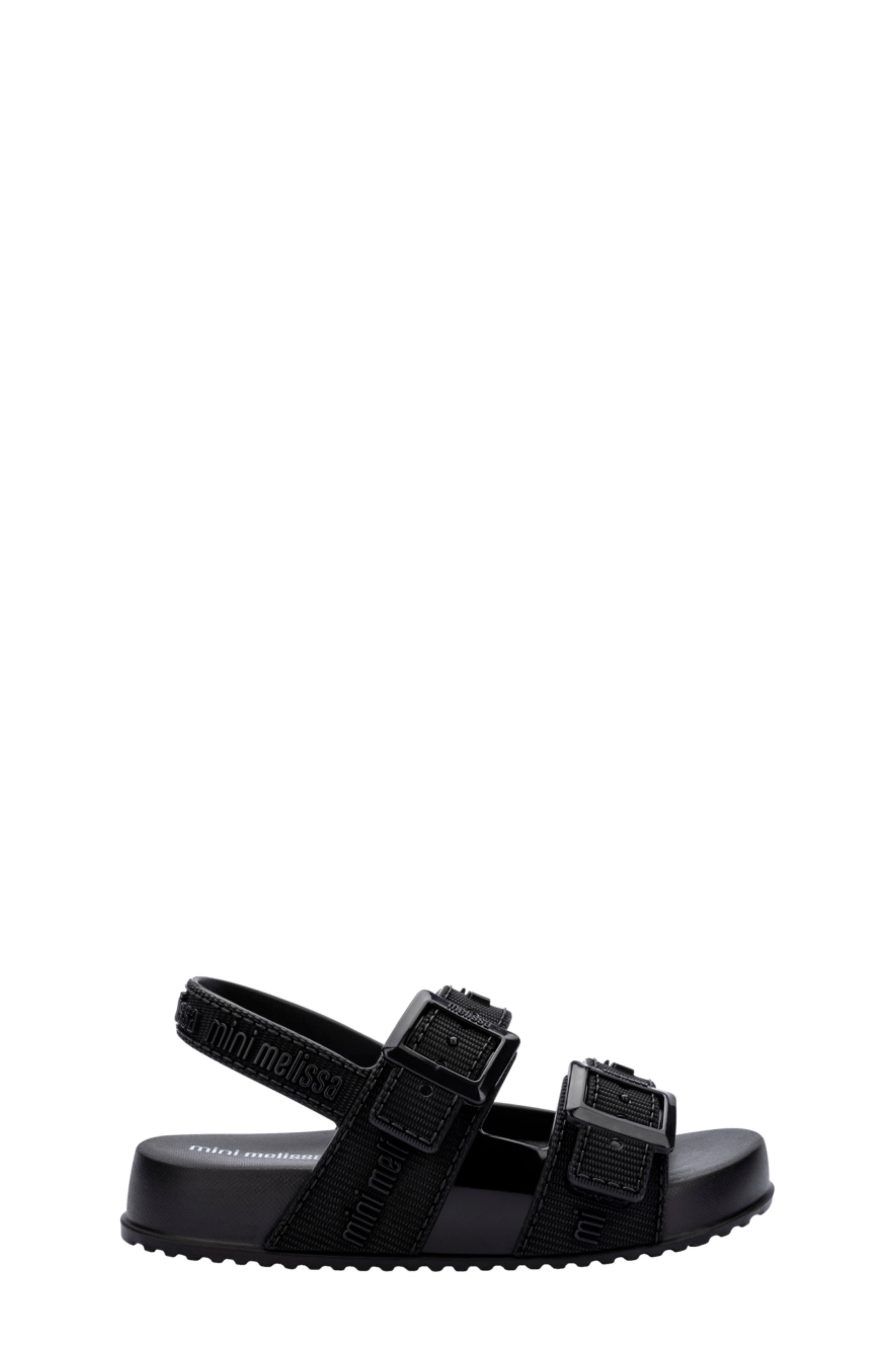 Mini Melissa Kids' Mini Cozy Lover Slinback Sandal, Alternate, color, Black