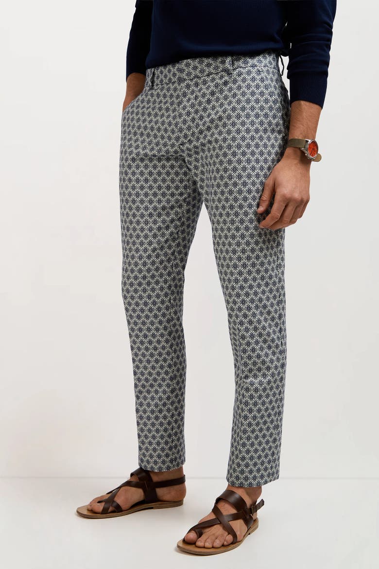 Clyde Slim Trouser Daisy Jacquard, Alternate, color, Ink