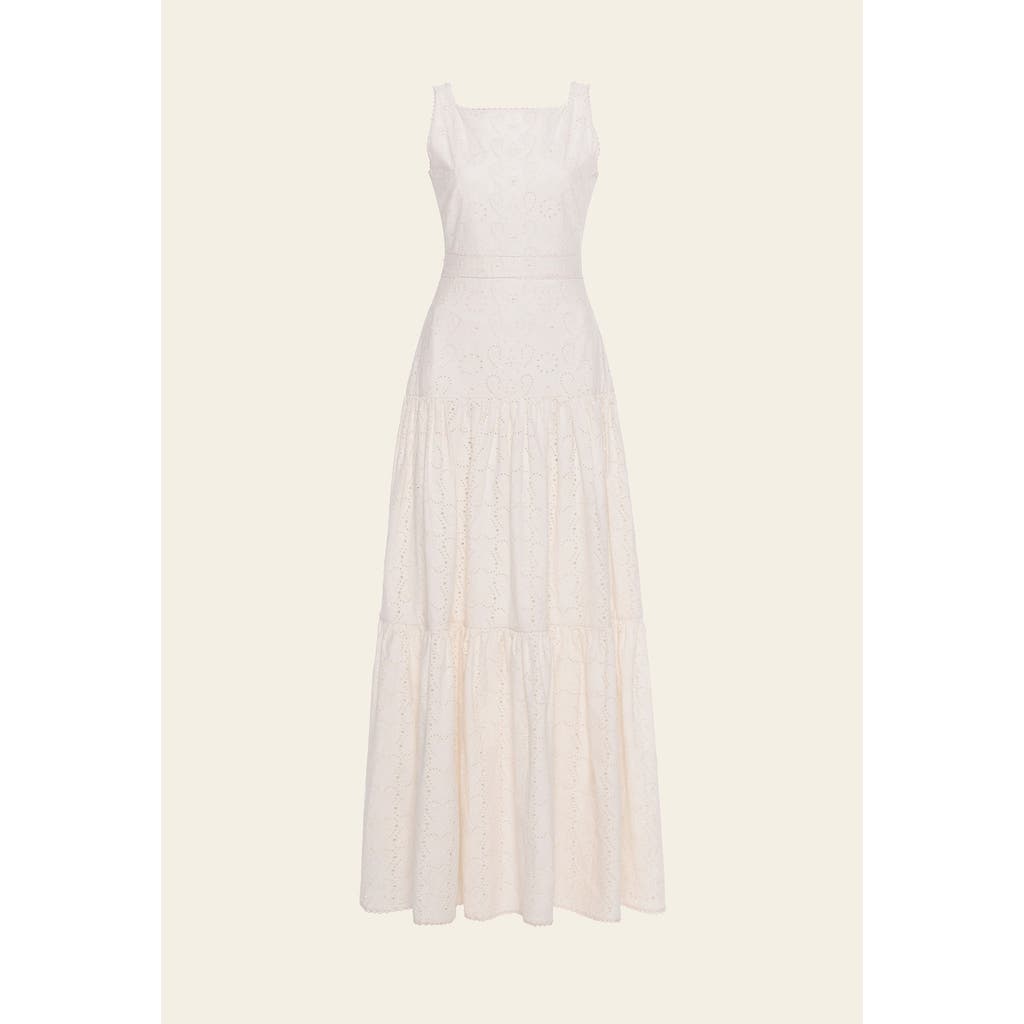 Agua by Agua Bendita Abeja Playa Maxi Cotton Dress in Ivory at Nordstrom, Size Small