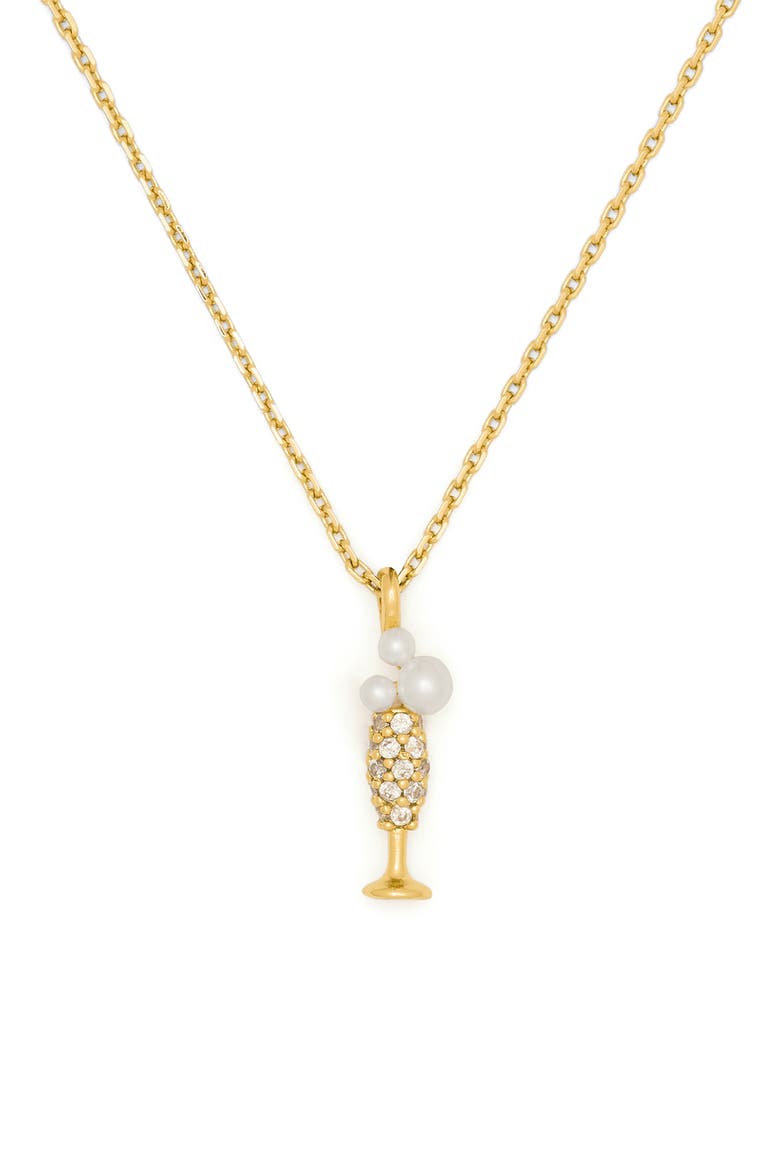 here's to you pendant necklace, Main, color, CREAM MULTI