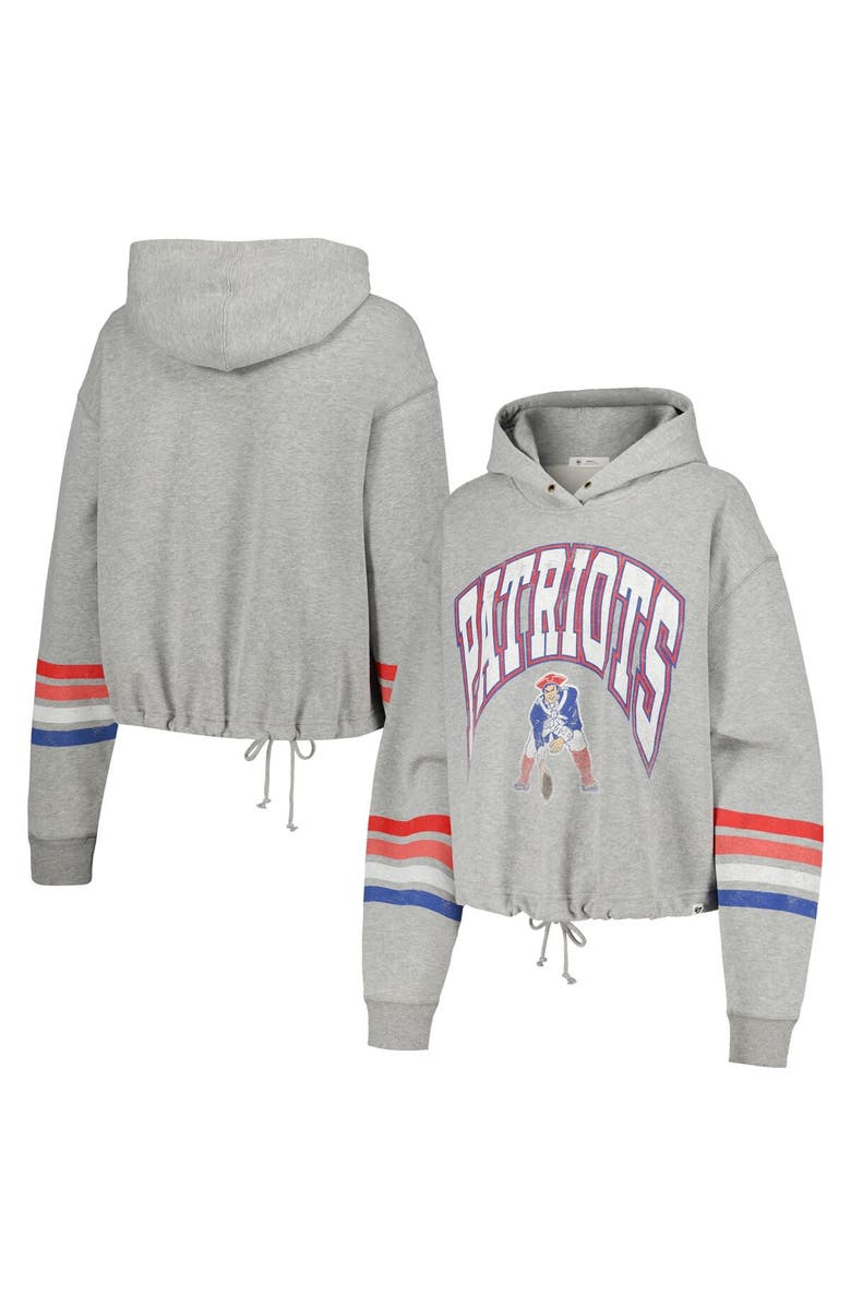 '47 Women's '47 Heather Gray New England Patriots Upland Bennett Pullover Hoodie, Main, color, Heather Gray