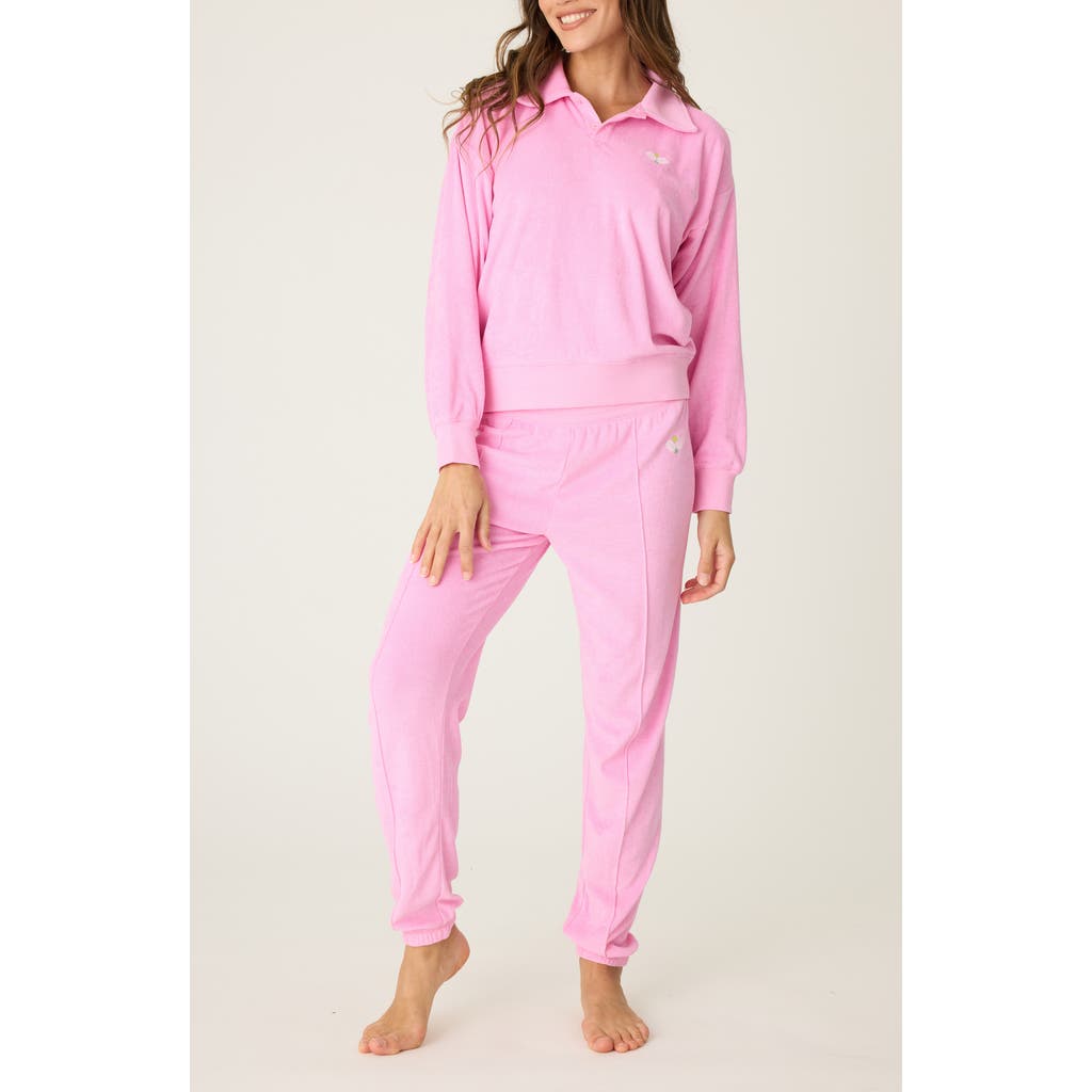 Pj Salvage French Terry Pajamas In Bubblegum