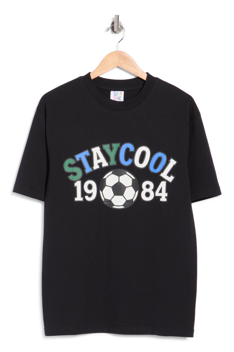 Soccer Graphic T-Shirt, Main, color, BLACK