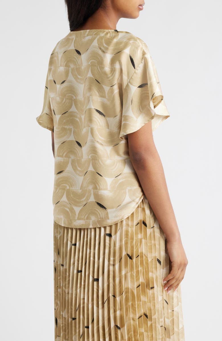 Anne Klein Boat Neck Flutter Sleeve Top, Alternate, color, 