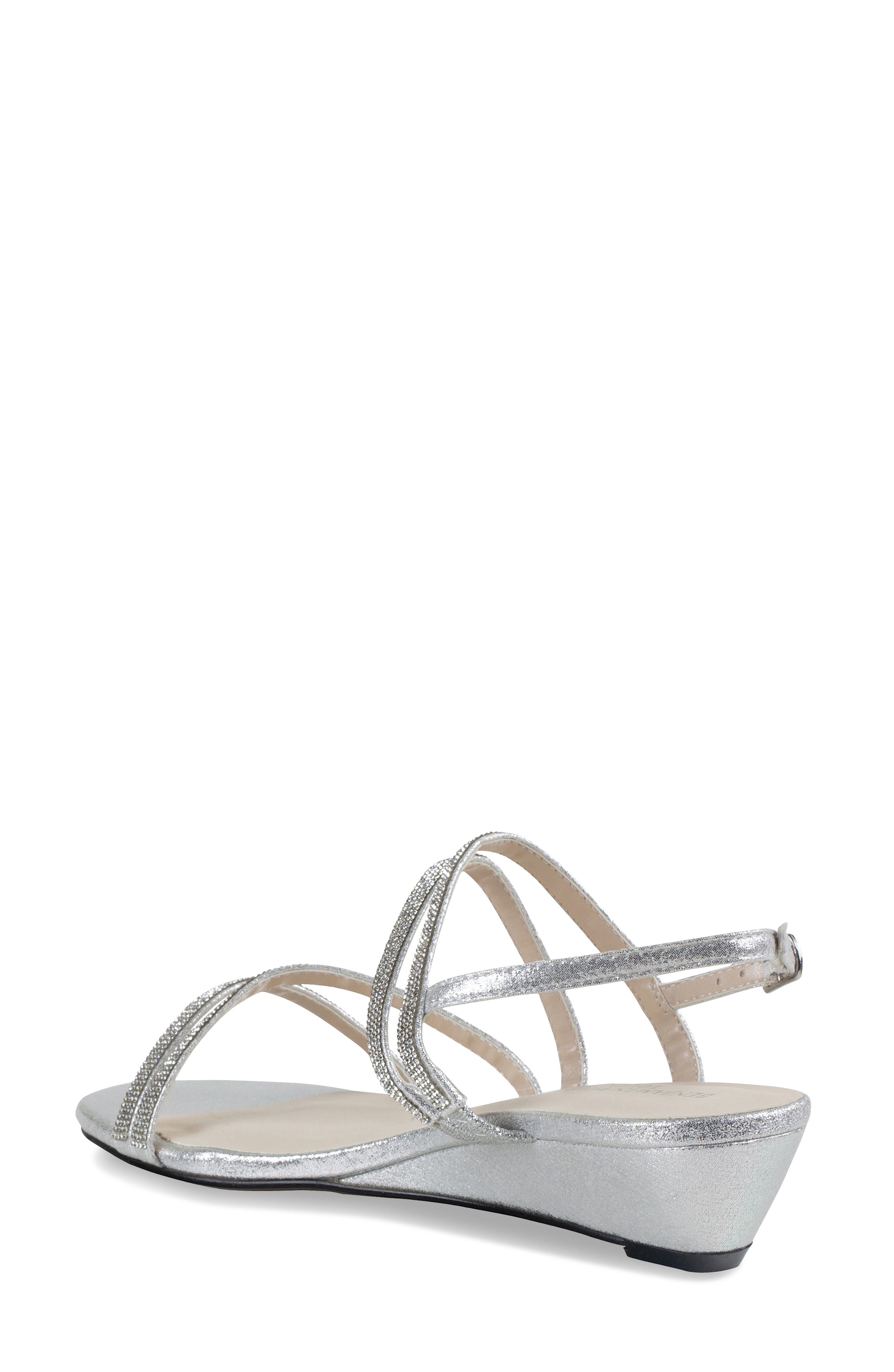 Touch Ups Jodi Slingback Wedge Sandal, Alternate, color, Silver
