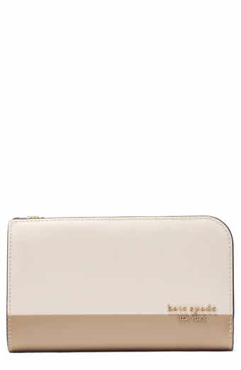 devin colorblock saffiano leather bifold wallet