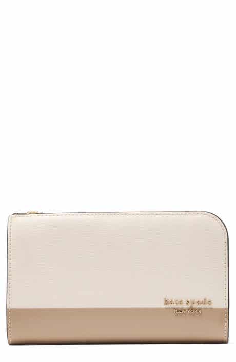 devin colorblock saffiano leather bifold wallet
