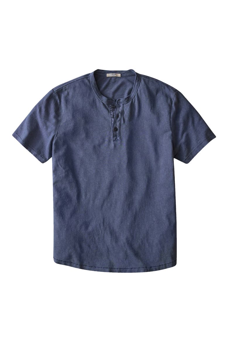 Short Sleeve Hemp & Cotton Henley, Alternate, color, VINTAGE INDIGO