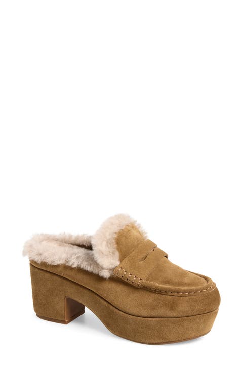 Genna Genuine Shearling Clog