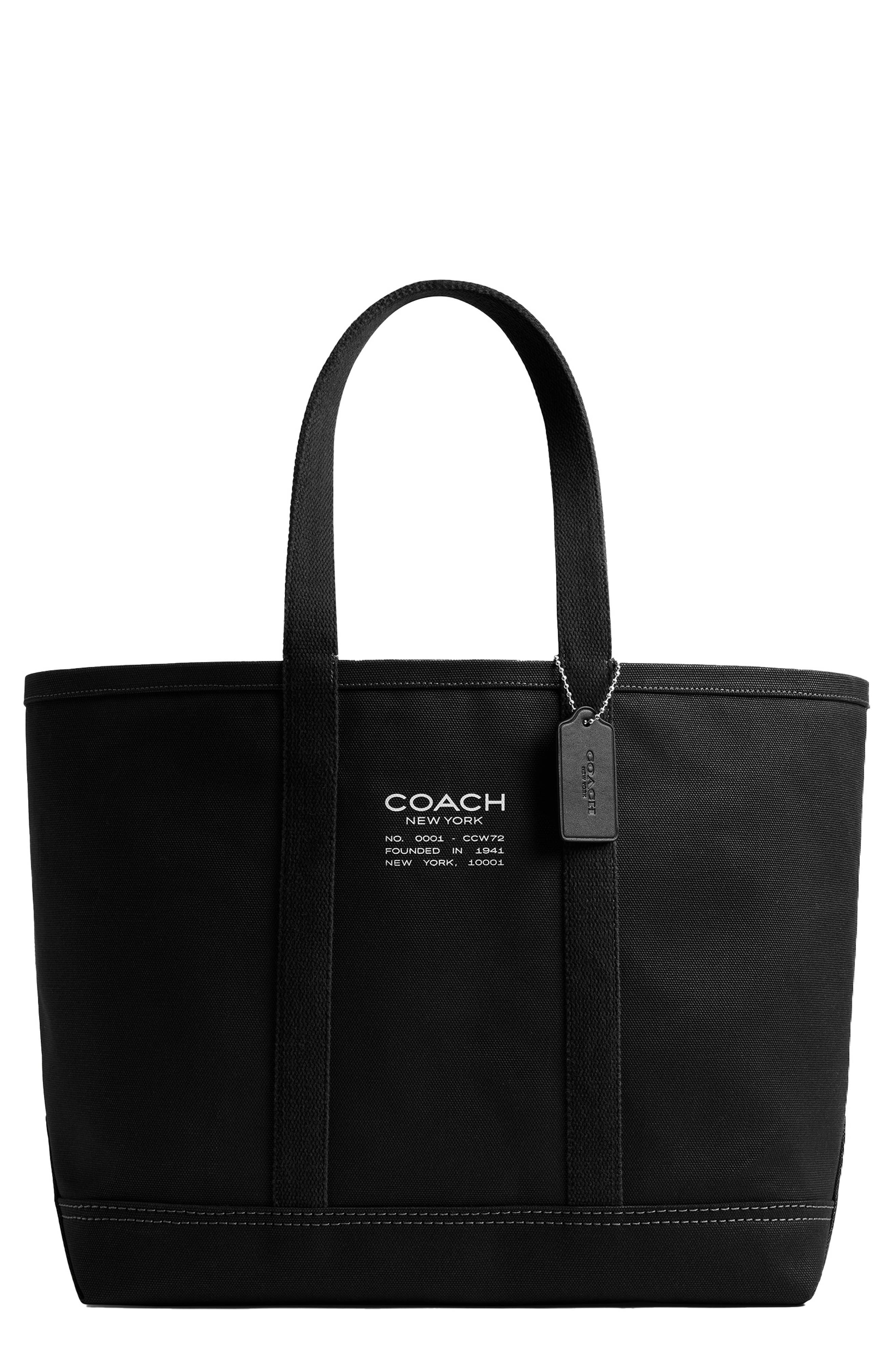 COACH Utility Canvas Tote, Main, color, 