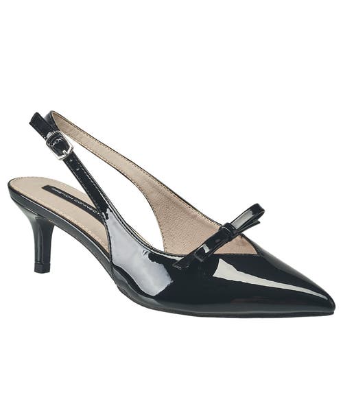 French Connection Quinny Slingback Kitten Heel In Black