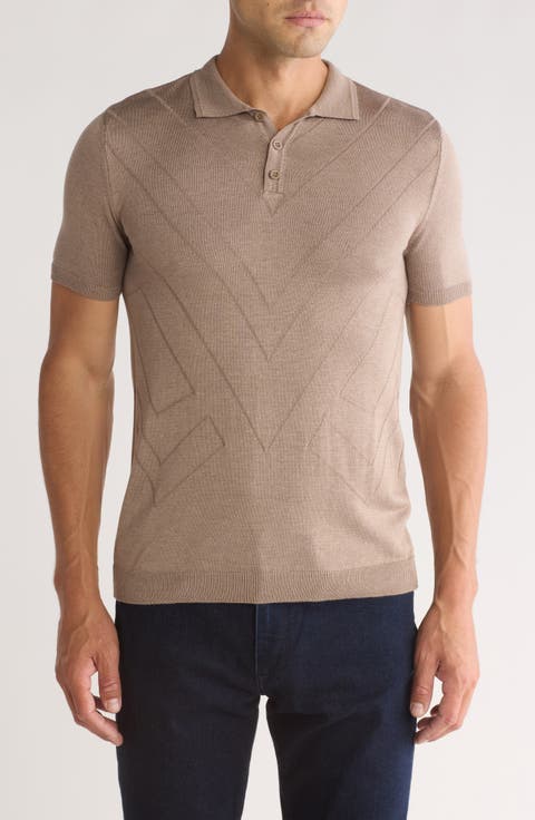 Textured Sweater Knit Polo