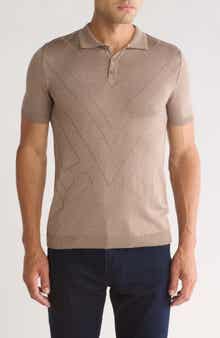 Textured Sweater Knit Polo