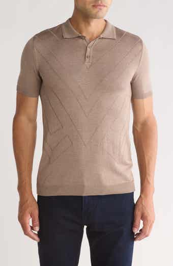 Textured Sweater Knit Polo