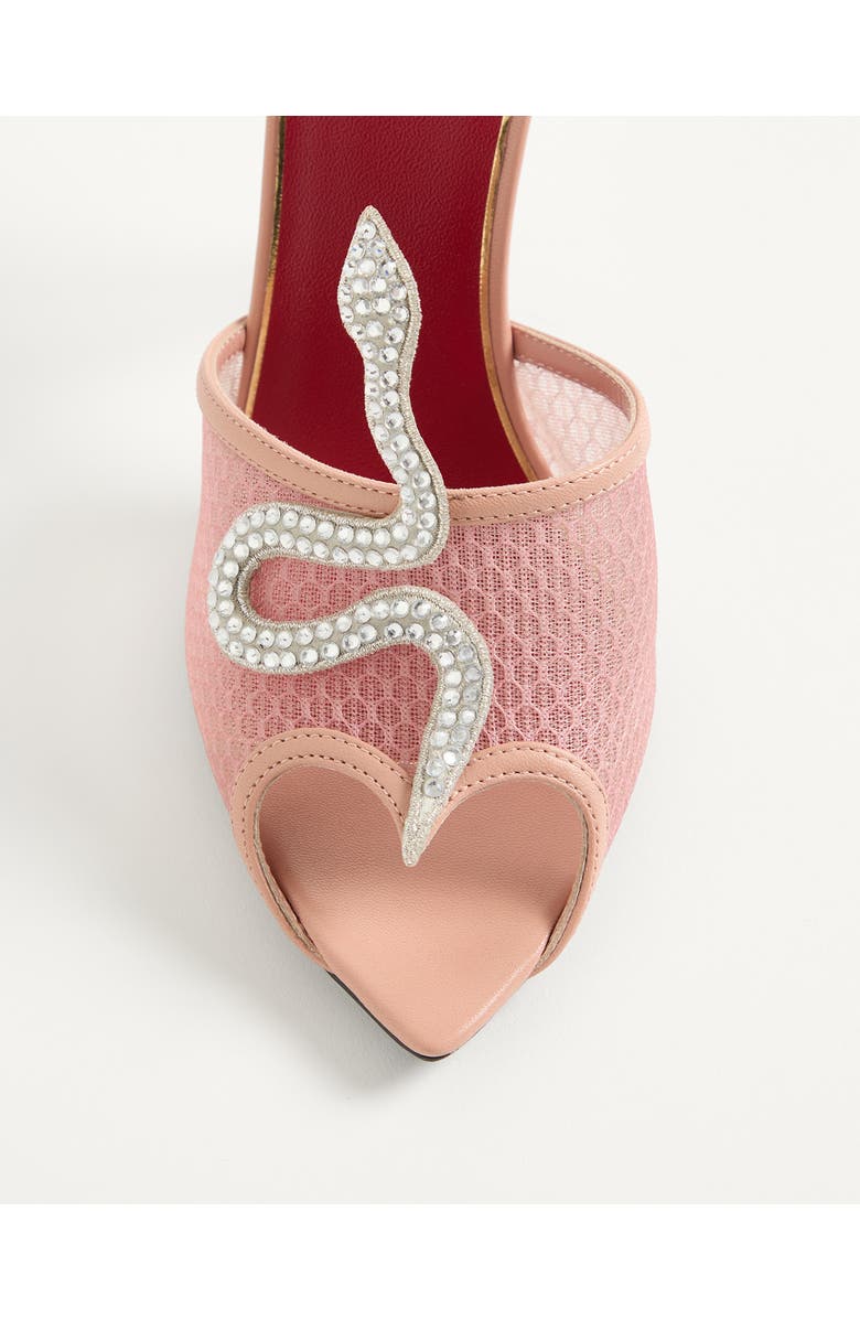 Valentino Garavani Coeur Vipère Mesh Sandal, Alternate, color, Pink