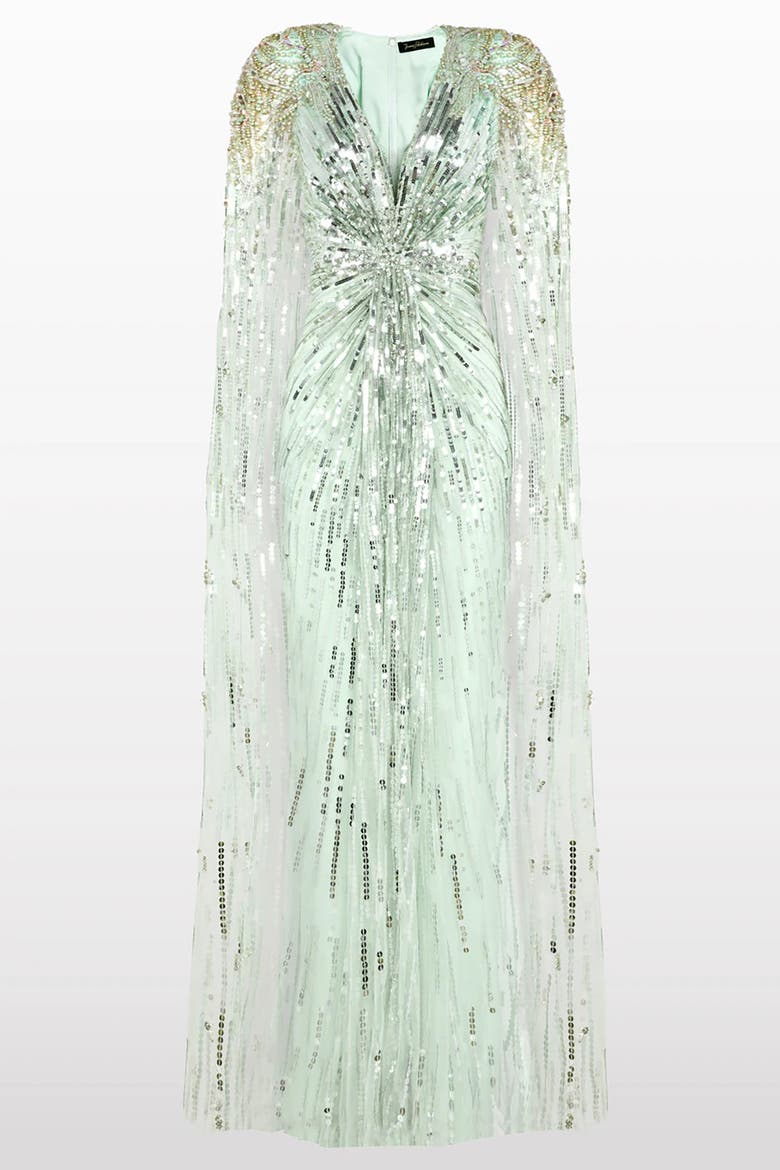 Jenny Packham Gold Rush Gown in Lagoon at Nordstrom, Size 18