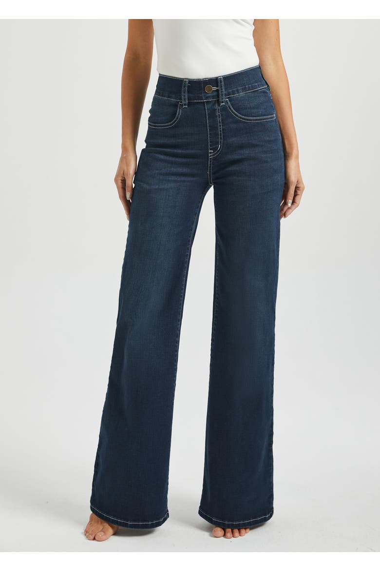 Signature Mid-Rise Stretch Denim | Wide Leg Jeans, Alternate, color, Roma Wash