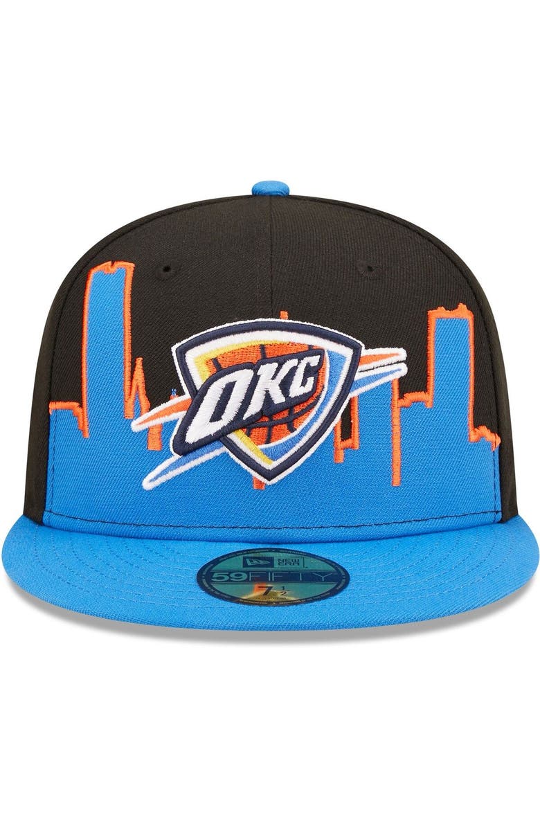 New Era Men's New Era Blue/Black Oklahoma City Thunder 2022 Tip-Off 59FIFTY Fitted Hat, Alternate, color, 