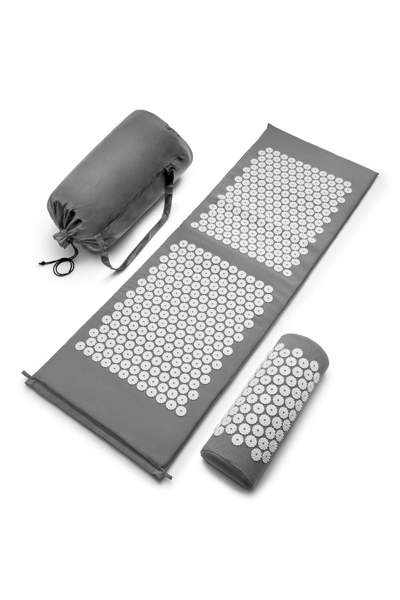 51-Inch Acupressure Mat & Pillow Set, Main, color, GRAY
