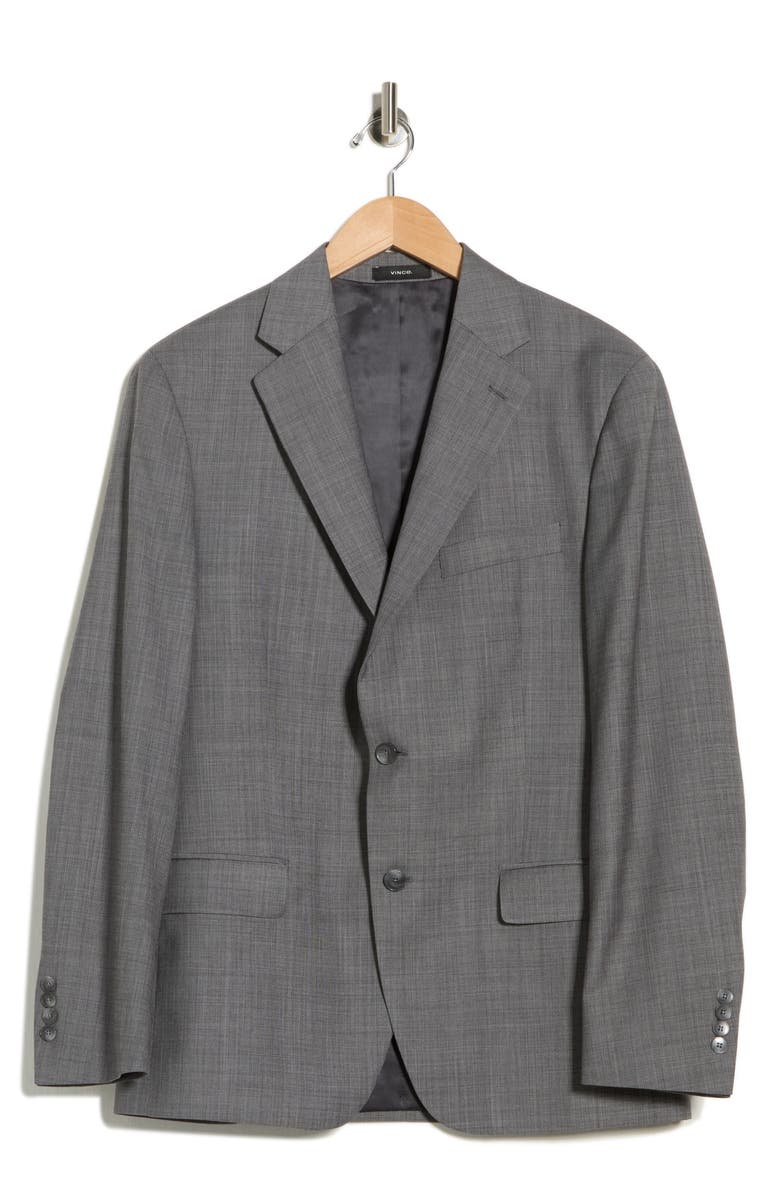 Vince Two Button Notch Lapel Wool Suit Jacket, Main, color, Grey