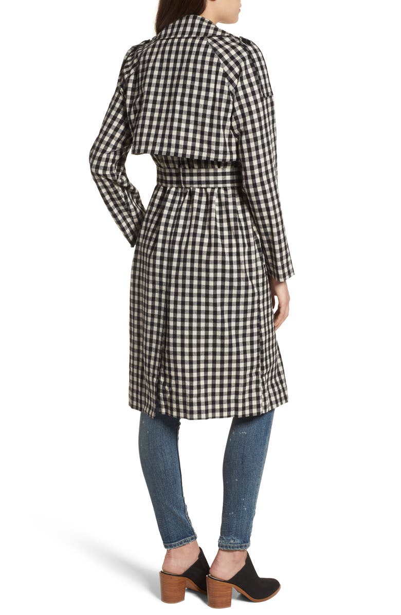 Ten Sixty Sherman Gingham Trench Coat, Alternate, color,