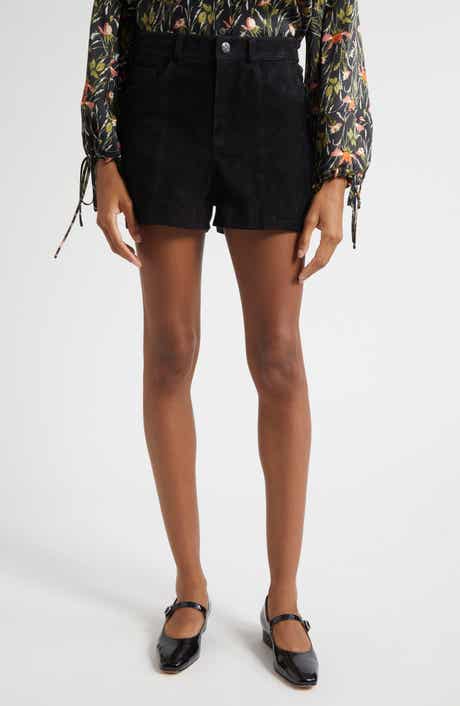 Studded Suede Shorts