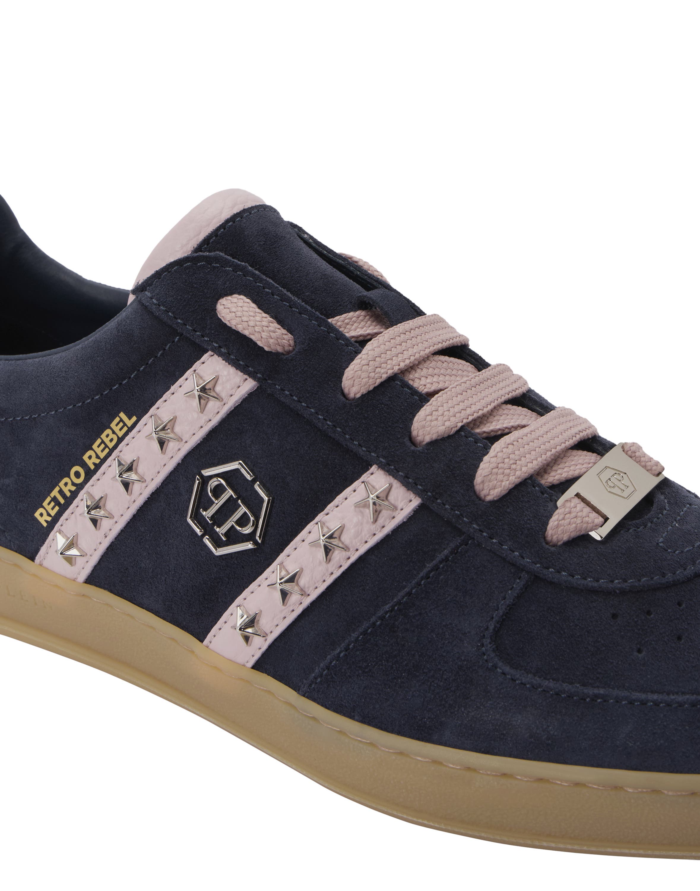 Low-Top Sneakers Retro Rebel Leather Unisex, Alternate, color, darkblue