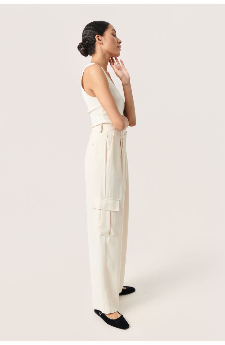 Soaked in Luxury Shirley Wide Legs Cargo Trousers, Alternate, color, Sandshell