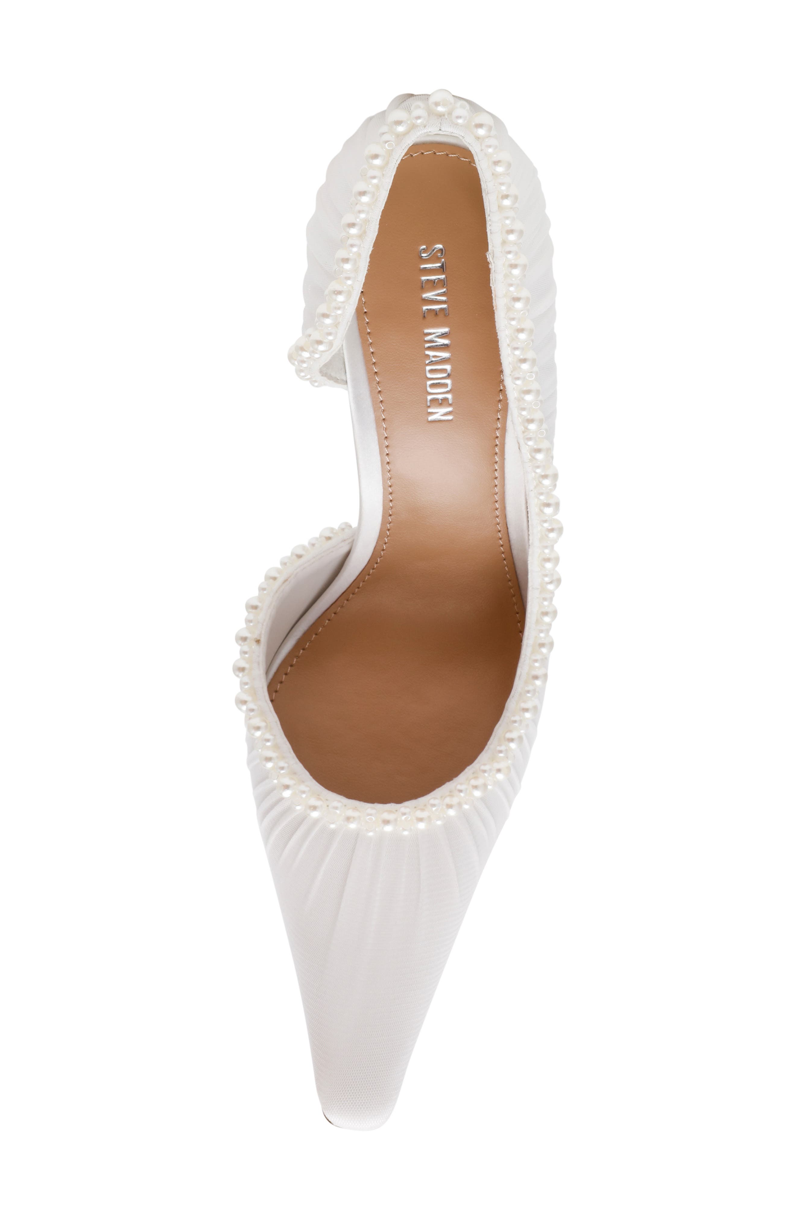Steve Madden Elegant Half d'Orsay Pump, Alternate, color, Ivory Mesh