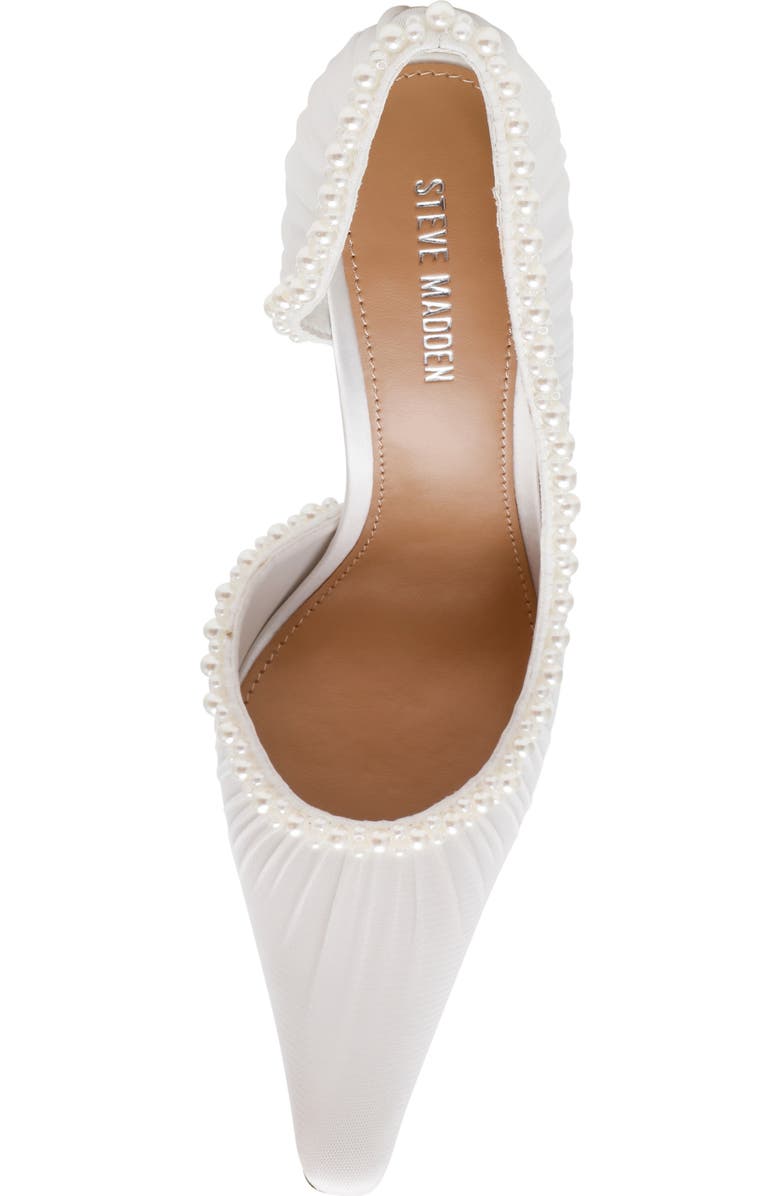 Steve Madden Elegant Half d'Orsay Pump, Alternate, color, Ivory Mesh