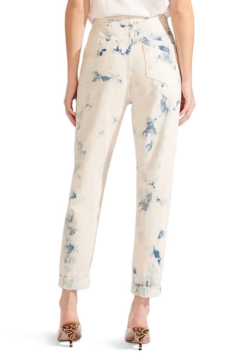 Kallie High Waist Acid Wash Straight Leg Jeans, Alternate, color, TIE DYE