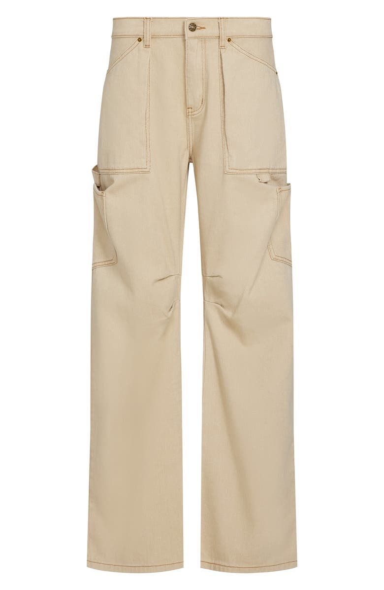 LIONESS Miami Vice Low Rise Carpenter Jeans, Alternate, color, Washed Ecru