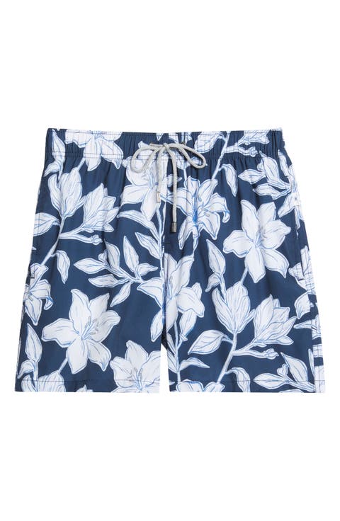 Floral Stretch Volley Swim Trunks