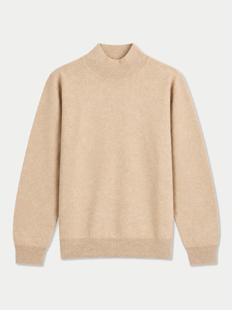 Cashmere Relaxed Mock Neck Sweater