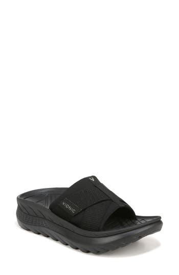 Vionic Rebound Slide Sandal In Black