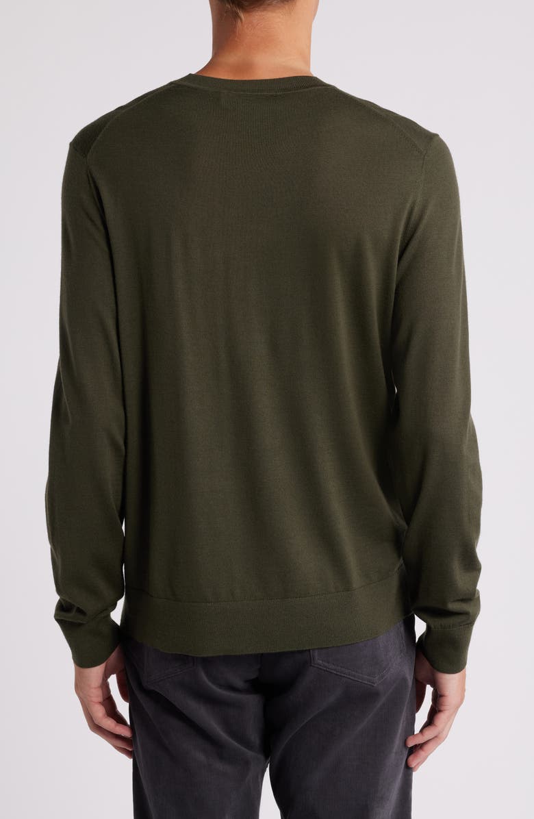 Theory Regal Wool Crewneck Sweater, Alternate, color, Hntr Grn